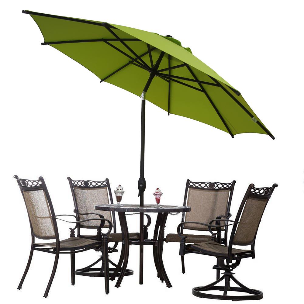 Abba Patio 9 Ft Market Patio Umbrella Steel Pole With Auto Tilt And Crank Lime Green 8 Ribs Ap9388ctag The Home Depot