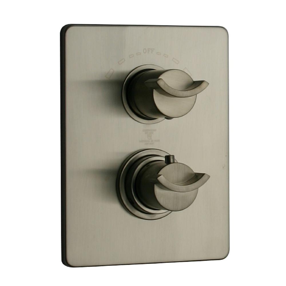 brushed nickel shower faucet thermostatic diverter morgana valve spray volume handle control way latoscana