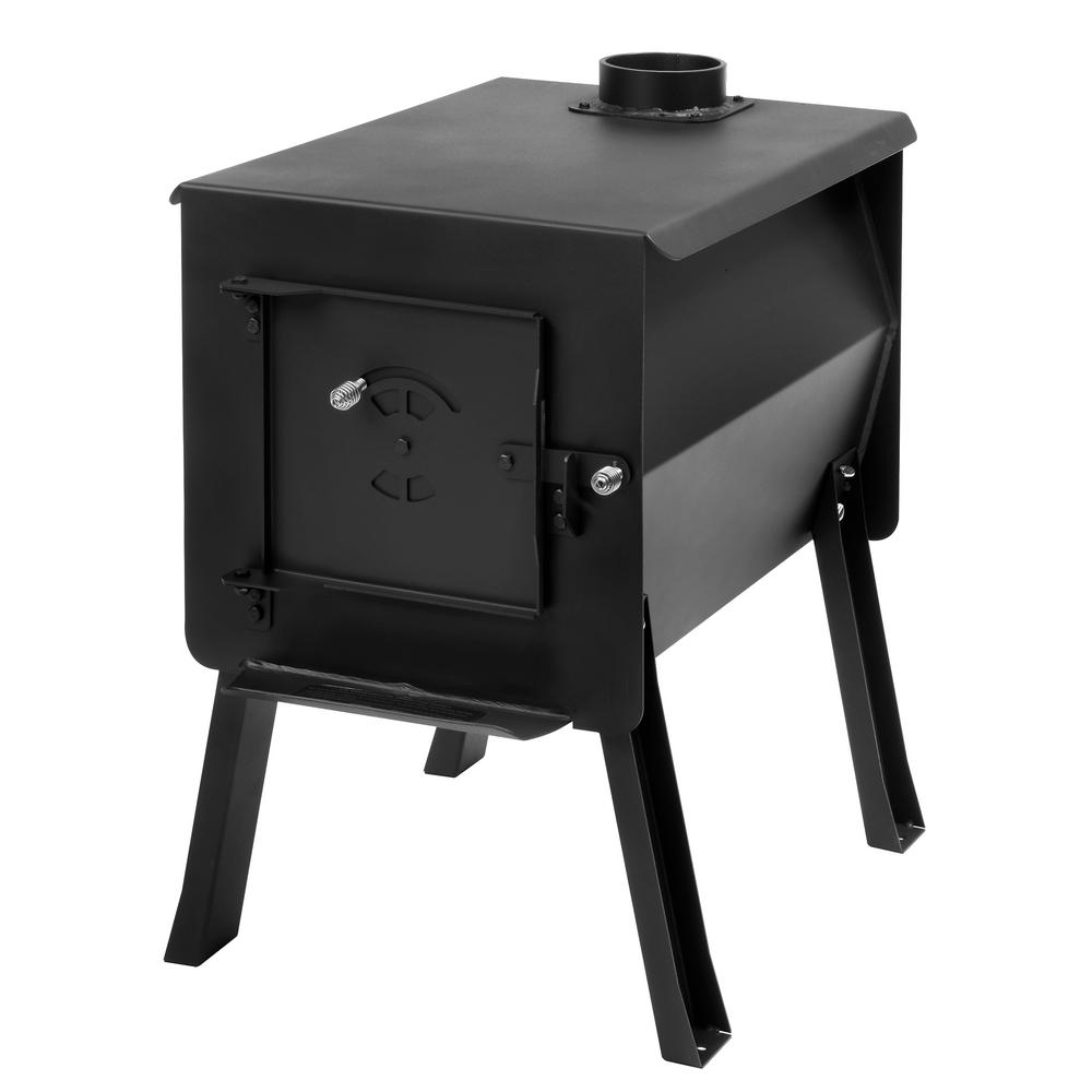 Survivor 2.7 cu. ft. Firebox Camp Stove Portable Charcoal Grill in Black