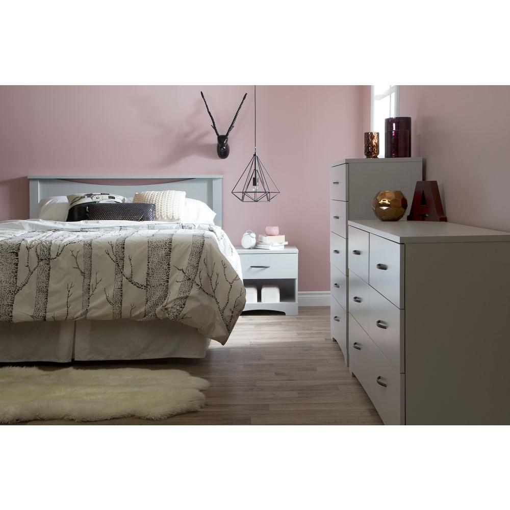 South Shore Step One Soft Gray Queen Headboard 10108 The Home Depot