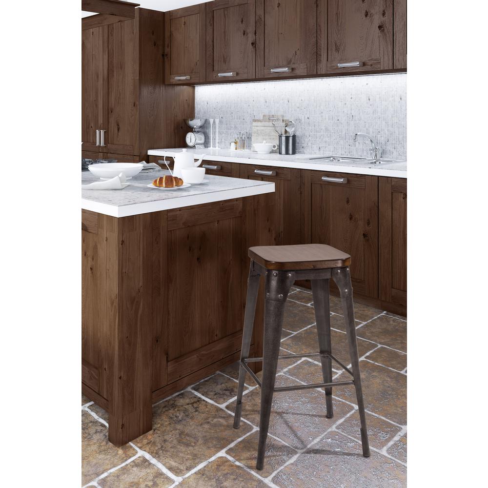 Hilale Furniture Morris 26 In Bar Stool Dark Gray And Black Hilale Furniture Morris 26 In Bar Stool Dark Gray And Black Finish