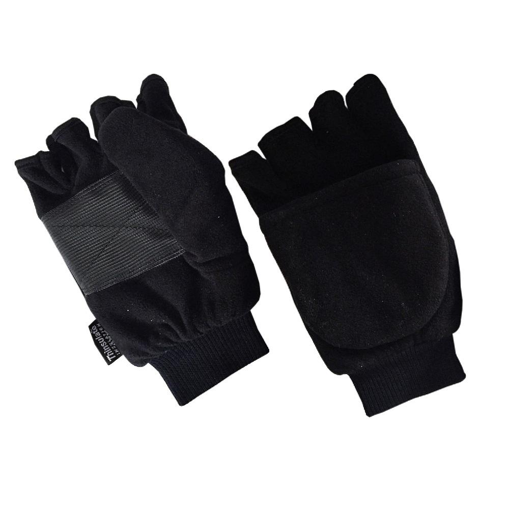 leather fur lined fingerless gloves