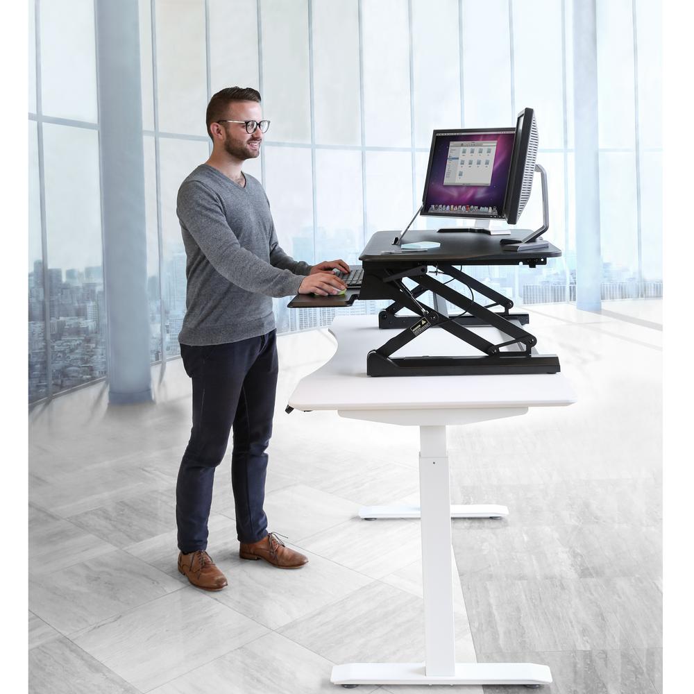 ProHT 2-Lv Height-Adjustable Monitor Raiser Laptop Stand with Removable Drawer