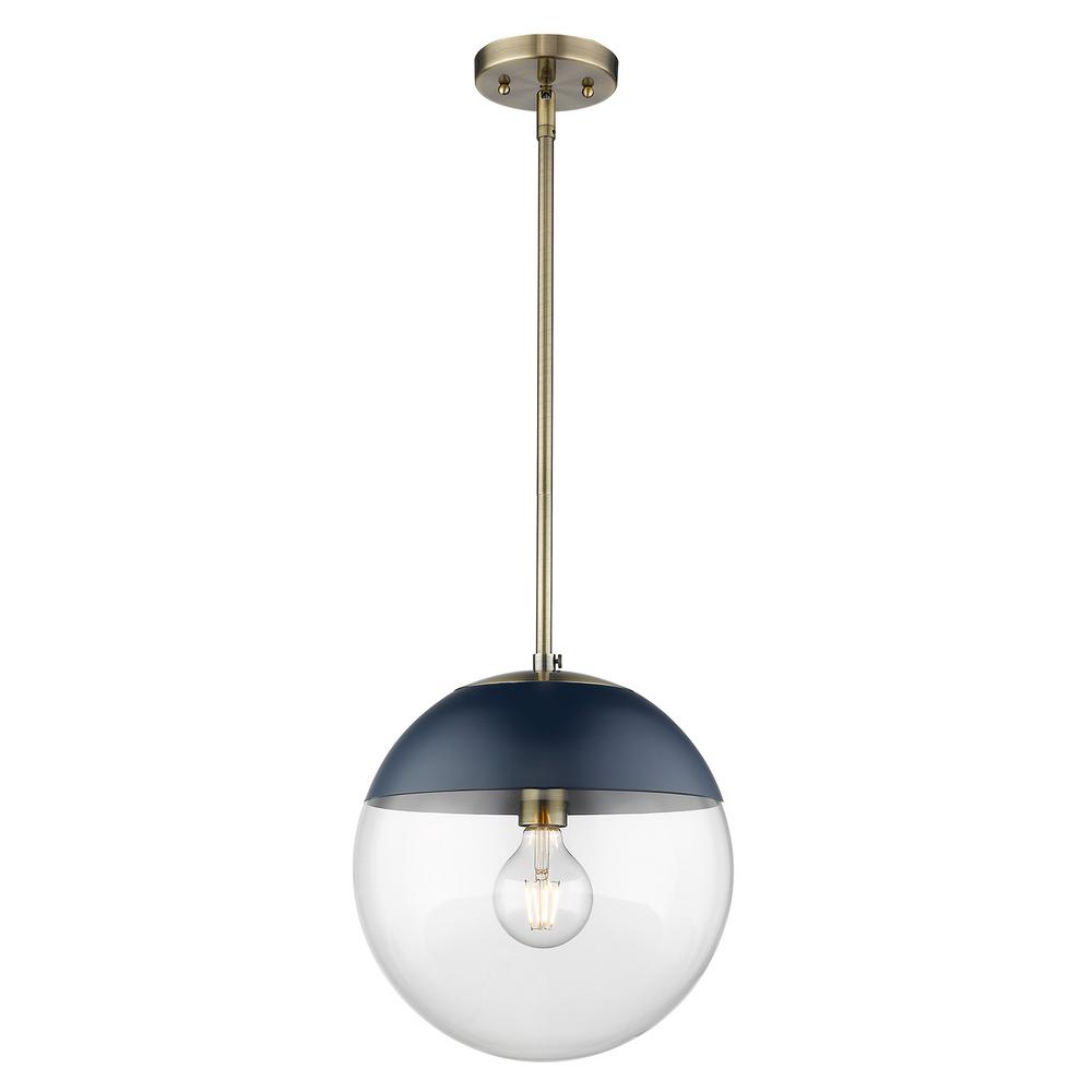 navy and gold ceiling light