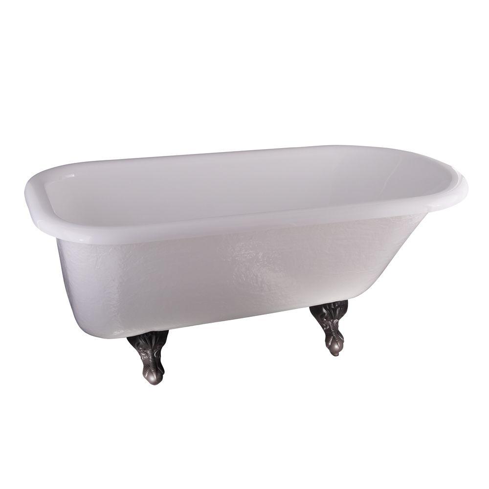 5 ft. Acrylic Ball and Claw Feet Roll Top Tub in WhiteATR60WHPN
