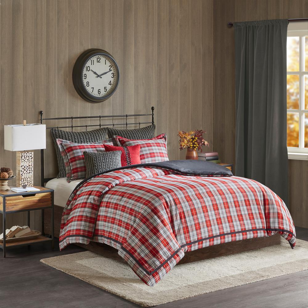Woolrich Williamsport Plaid 4 Piece Red King Classic
