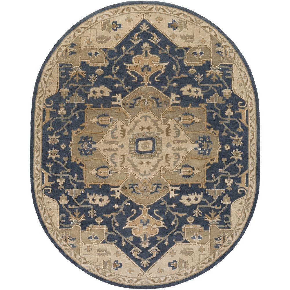 Artistic Weavers Demetrios Navy 6 ft. x 9 ft. Indoor Oval Area Rug
