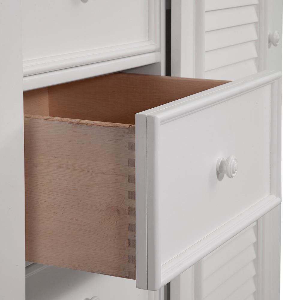 American Woodcrafters Cottage Traditions 8 Drawer Antique White