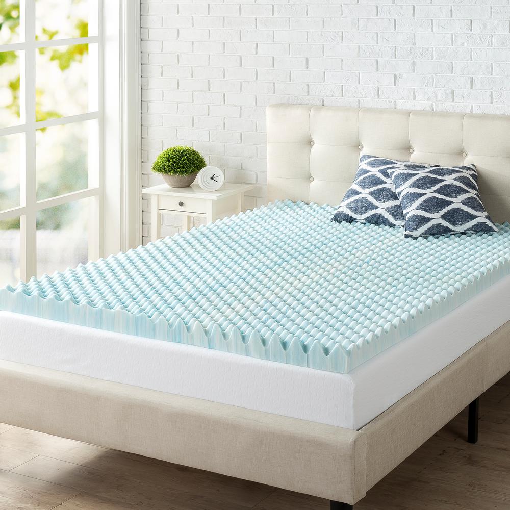 Zinus 3 in. King Gel Memory Foam Mattress Topper HDSWFT300K The