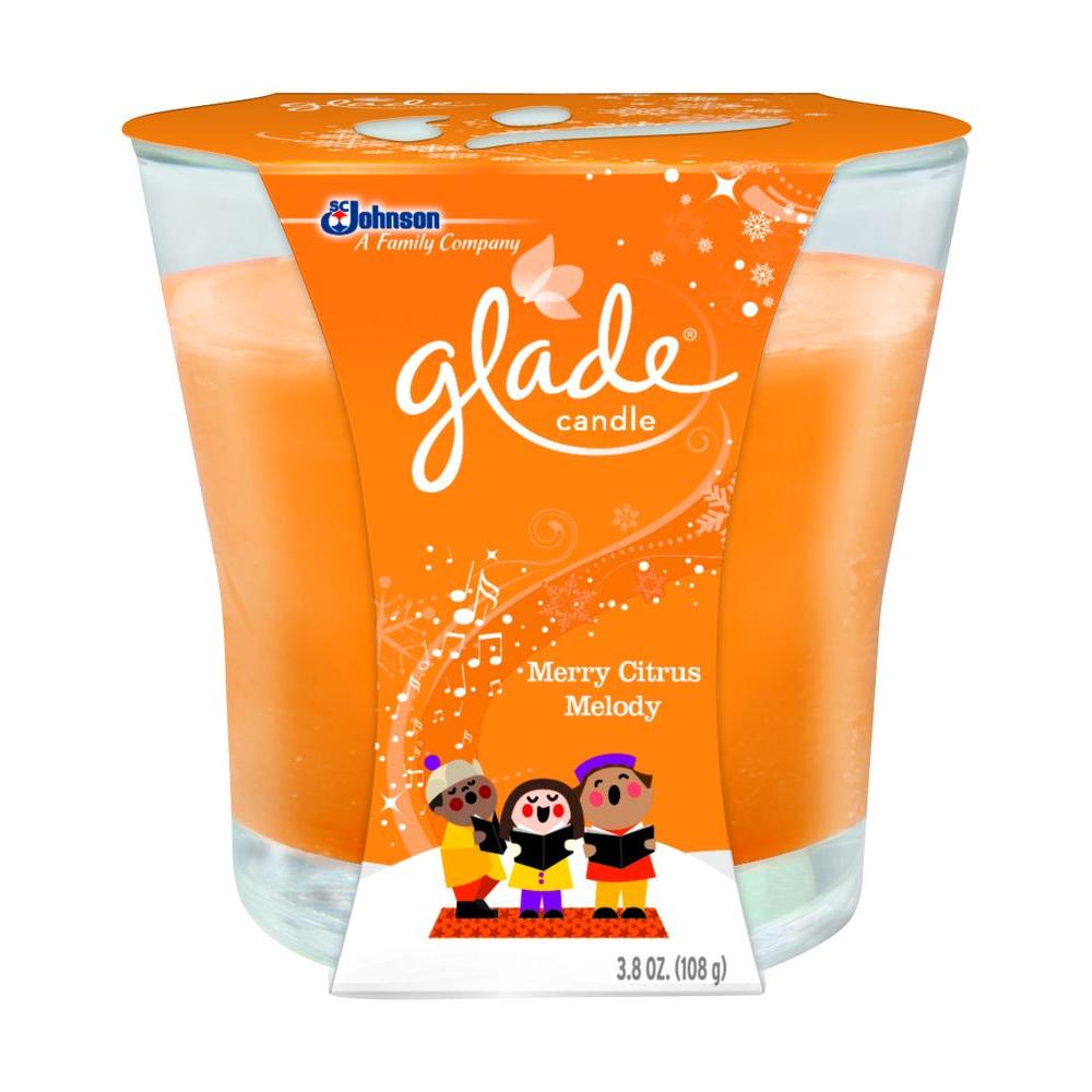 Glade 3.8 oz. Merry Citrus Melody Holiday Scented Candle75602 The