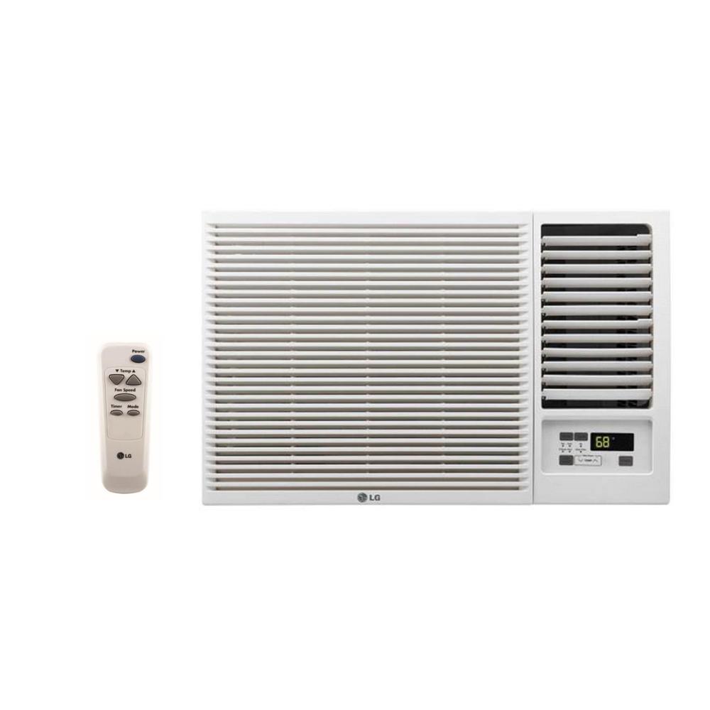 Lg Electronics 18 000 Btu 230 208 Volt Window Air Conditioner With Cool Heat And Remote In White Lw1816hr The Home Depot