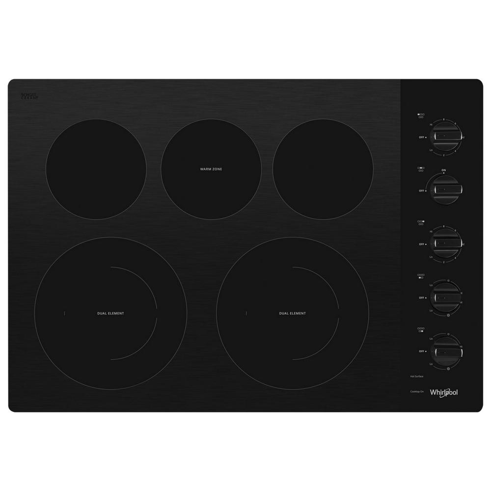 30 in. Radiant Electric Ceramic Glass Cooktop in Black with 5 Elements