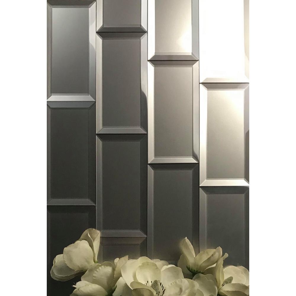 Abolos Frosted Elegance Gray Subway 3 In X 6 In Glossy Wall Tile