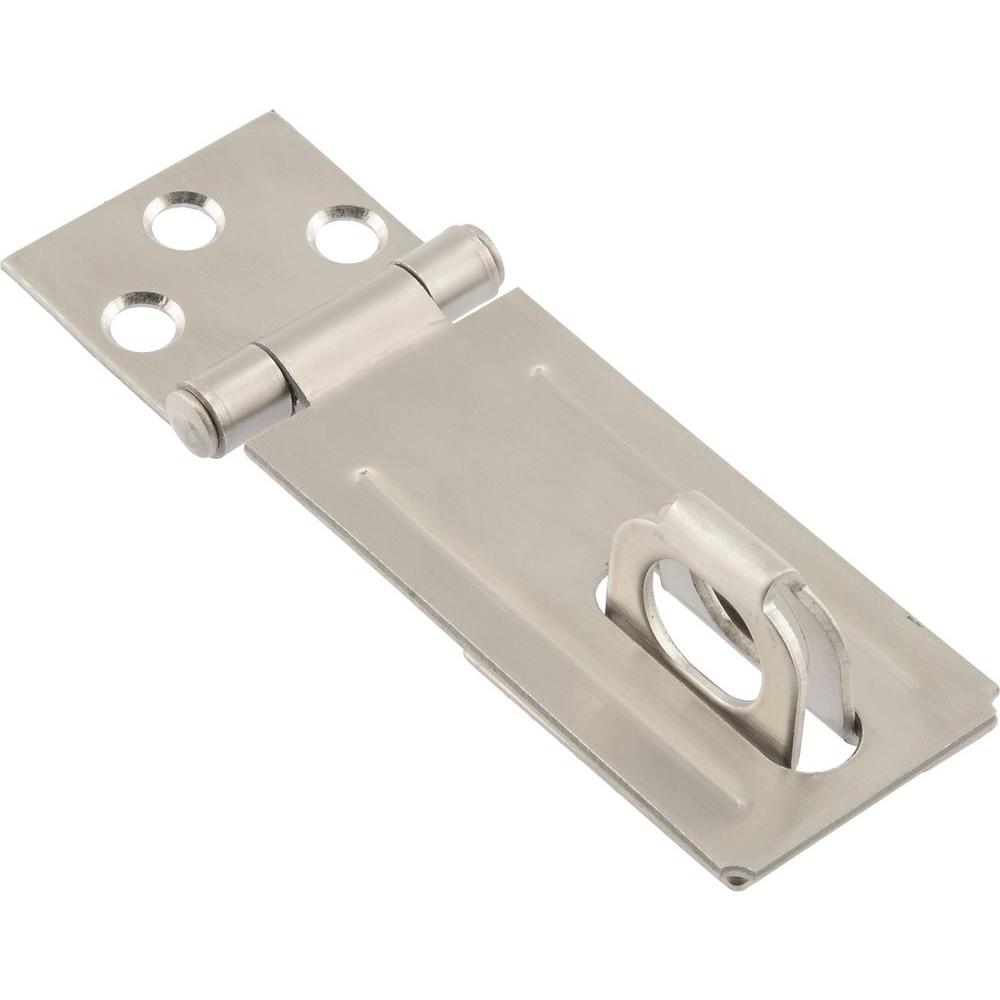 Hardware Essentials 31/2 in. Stainless Steel Fixed Staple Safety Hasps