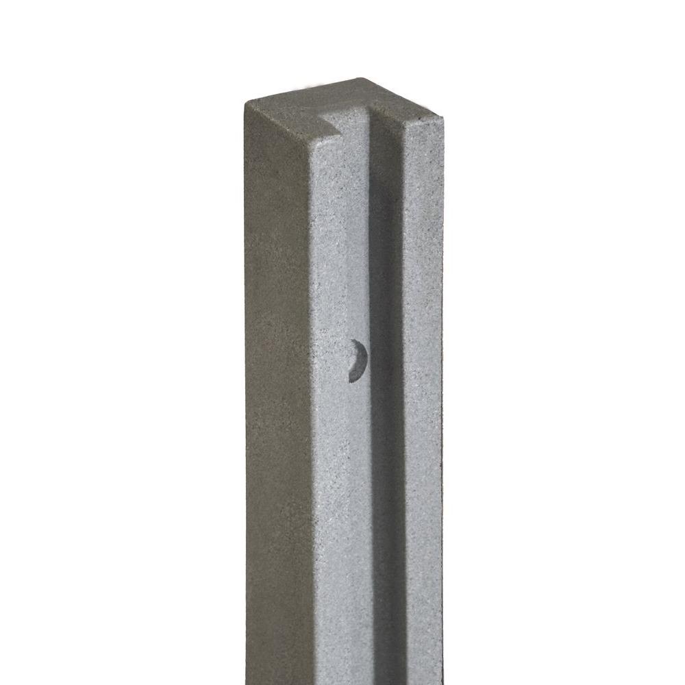 SimTek 5 in. x 5 in. x 81/2 ft. Gray Composite Fence End Post
