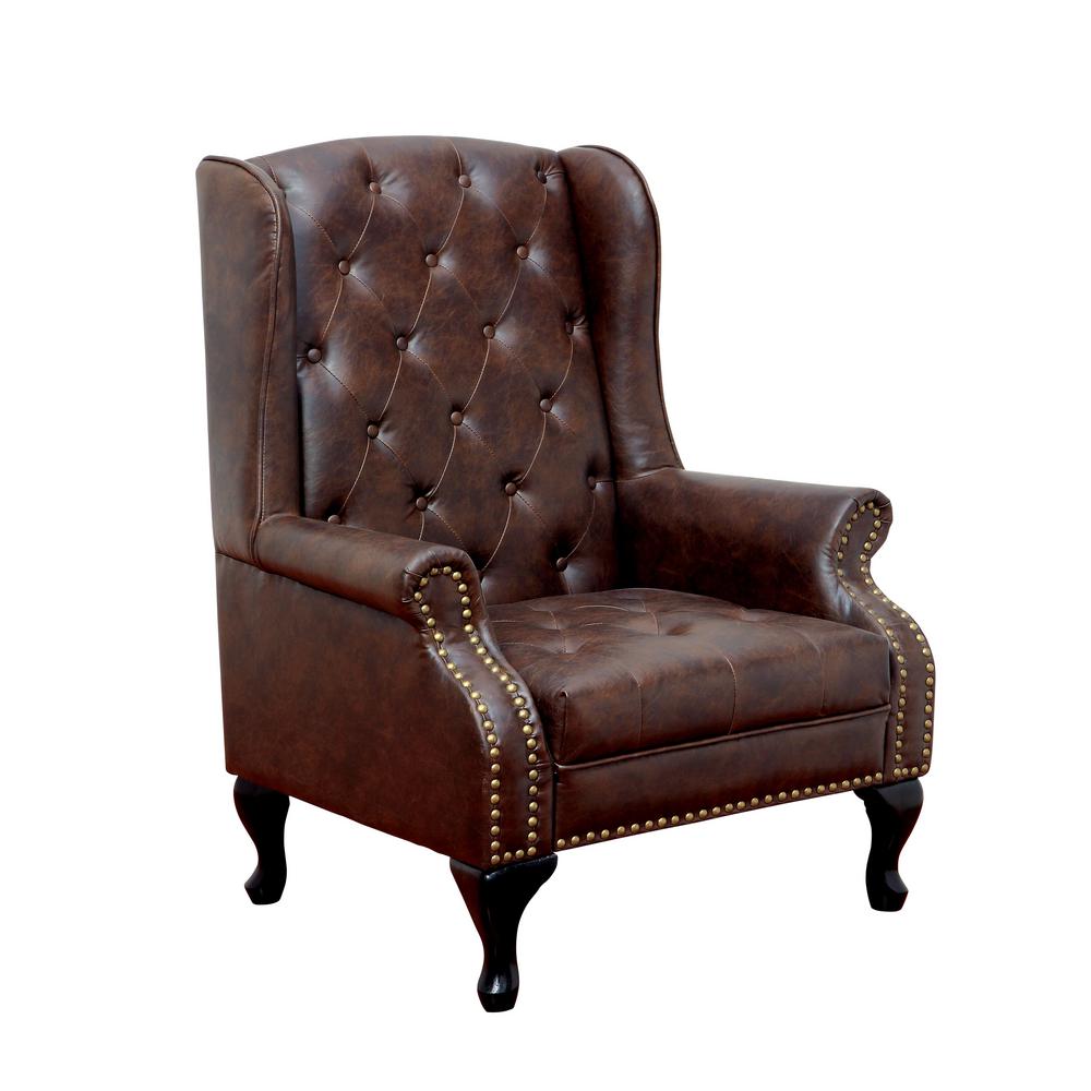 Brown Accent Chairs With Arms : Mission Style Oak Accent Chair Living