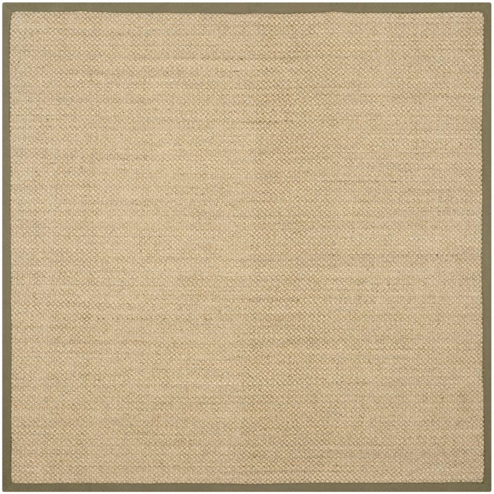 Safavieh Natural Fiber Beige/Green 6 ft. x 6 ft. Square Area RugNF443C