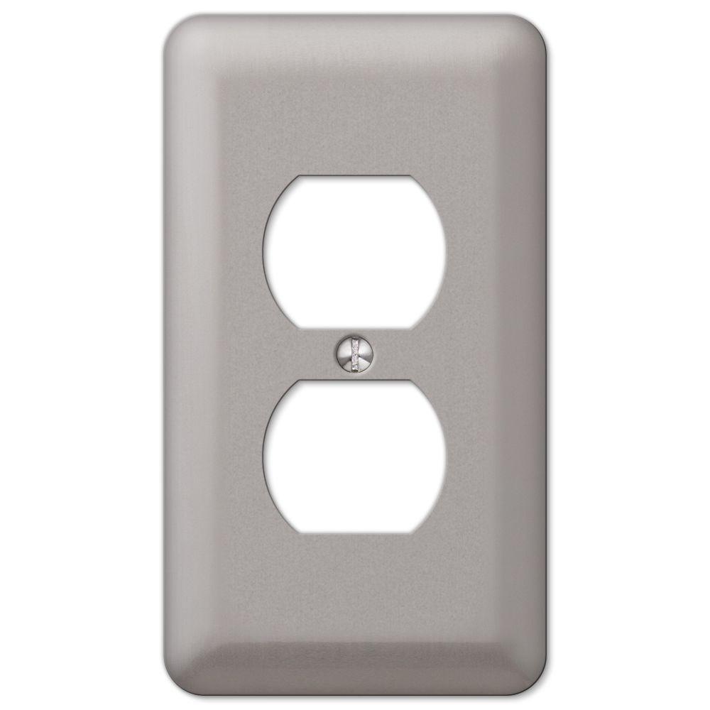 Hampton Bay Declan 1 Gang Duplex Steel Wall Plate Pewter 2dpwhb The Home Depot - Stainless Steel Wall Plates Home Depot Hampton Bay Declan 1 Gang Duplex Steel Wall Plate Pewter 2dpwhb The Home Depot - Stainless Steel Wall Plates Home Depot