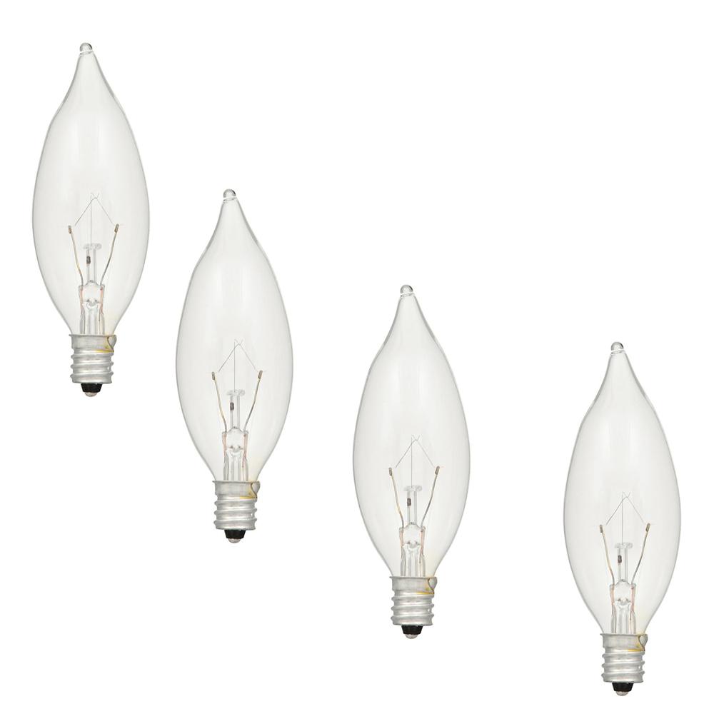 Sylvania 40 Watt Double Life B10 Incandescent Light Bulb 4 Pack Double Life B10 Incandescent Light Bulb