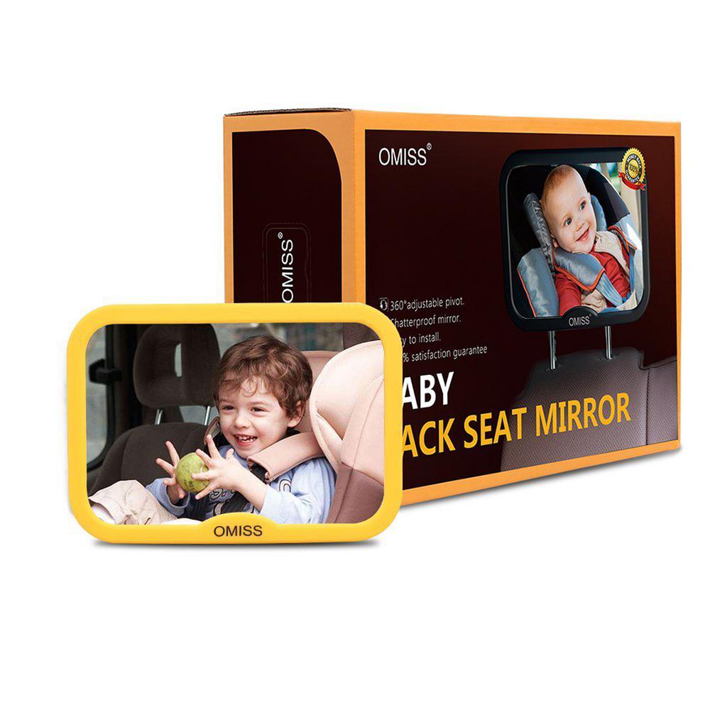 LYOOMALL Baby Car Mirror for Car Seat Rear Facing Shatter-Proof Acrylic with Clear View 360 Degree Adjustable