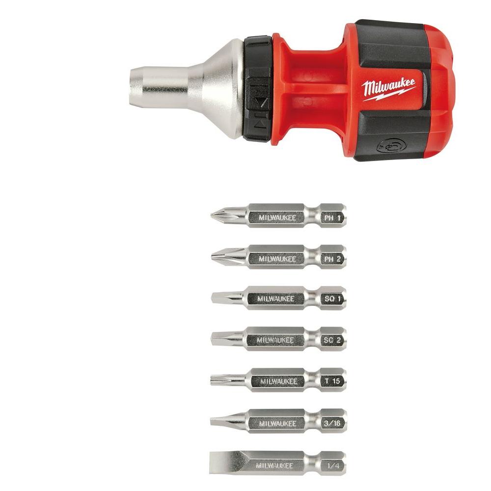 Milwaukee 11in1 MultiTip Screwdriver with ECX Bits48222113 The