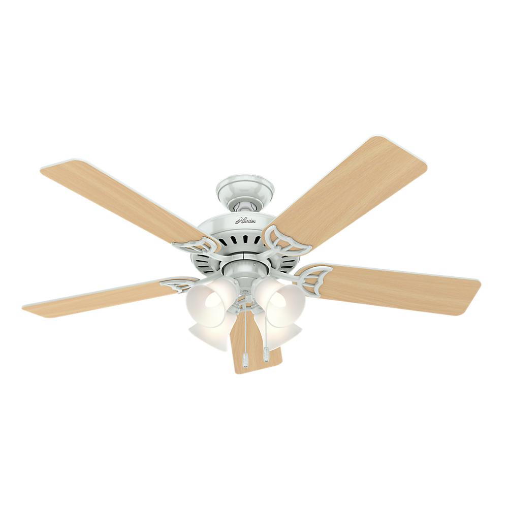 Hunter Studio Series 52 In Indoor White Ceiling Fan With Light