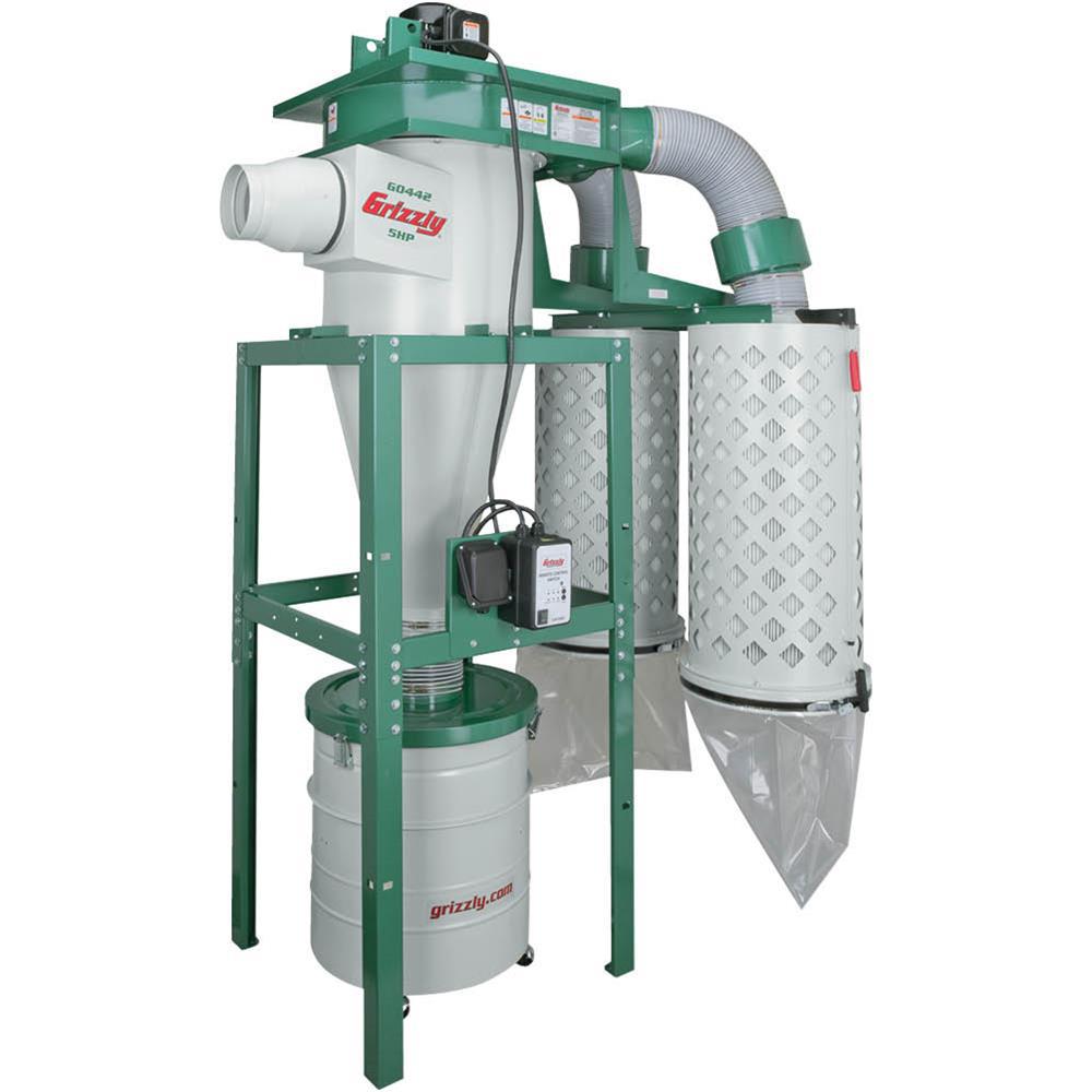 Grizzly Industrial 5 Hp Cyclone Dust Collector G0442 The Home Depot 