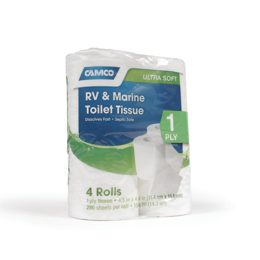 Camco TST Biodegradable 1Ply Toilet Tissue (4 Rolls Per Package)40276