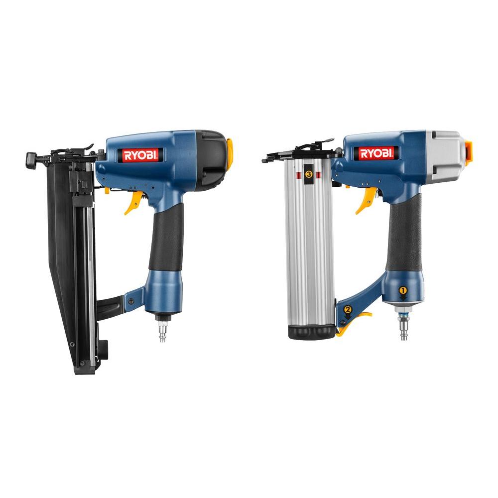 Ryobi 21/2 in. Finish Nailer and 2 in. Brad Nailer KitYN802KD The