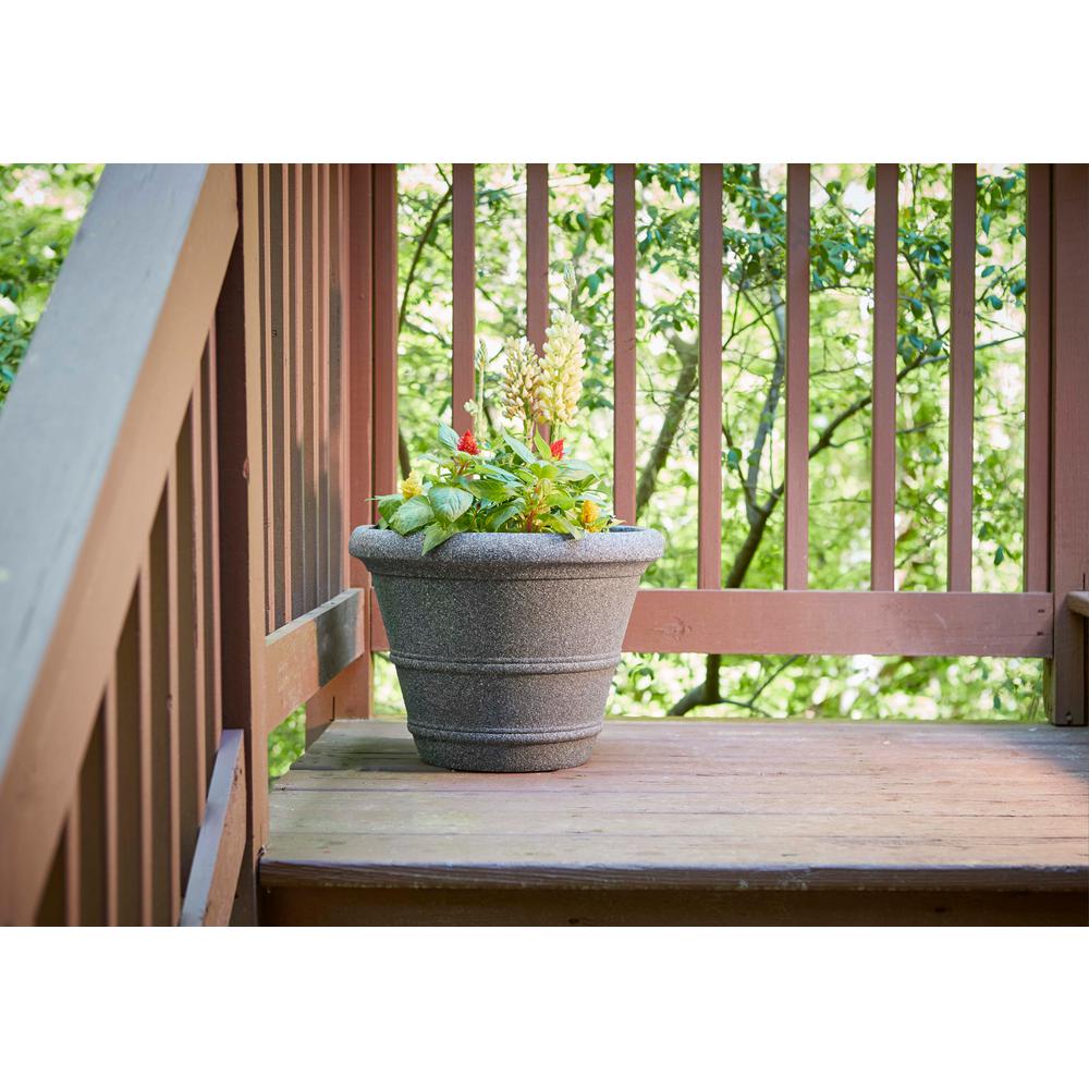 Southern Patio Veranda 20 In Dia Granite Brown Resin Planter 7 Southern Patio