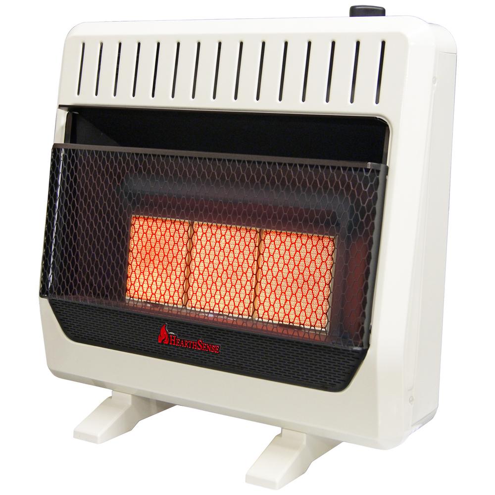 HearthSense 30,000 BTU, Ventless Dual Fuel Infrared Plaque Heater With