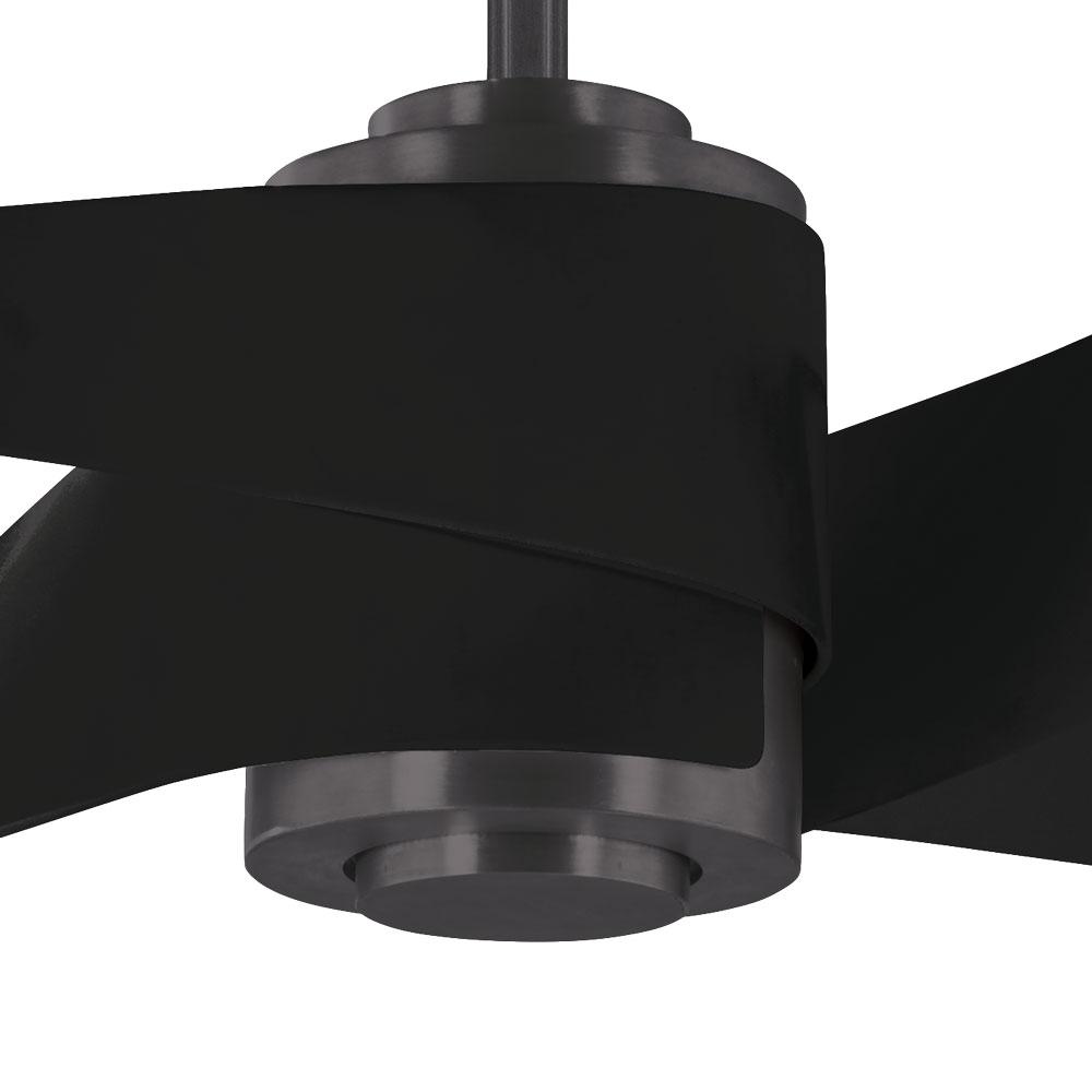 Minka Aire Artemis Iv 64 In Integrated Led Indoor Gun Metal And Matt Black Ceiling Fan With Light With Remote Control