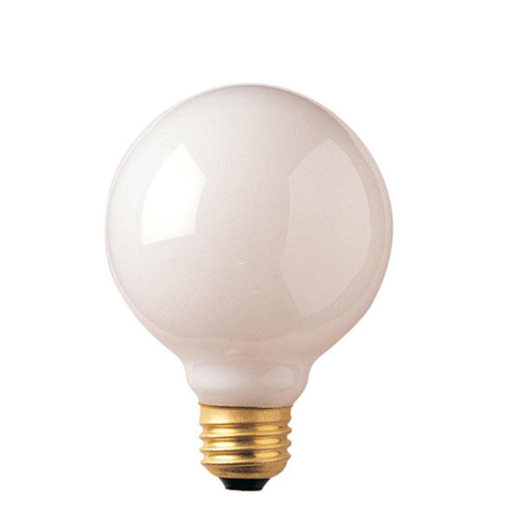 Bulbrite 861022 40 W Dimmable G25 Shape Incandescent Bulb E26 Base with Medium Screw 24 Pack White