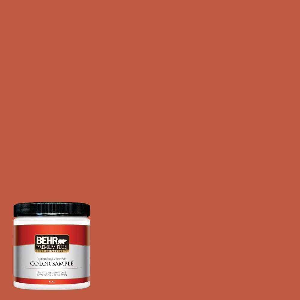 BEHR Premium Plus 8 oz. #S-G-240 Dragon Fire Interior/Exterior Paint ...