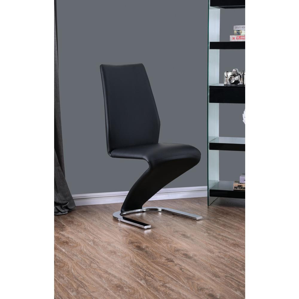 Furniture Of America Mackley Black Z Shaped Side Chairs Set 2 Furniture Of America Mackley Black Z Shaped Side Chairs Set 2 Idf 3650bk Sc The Home Depot