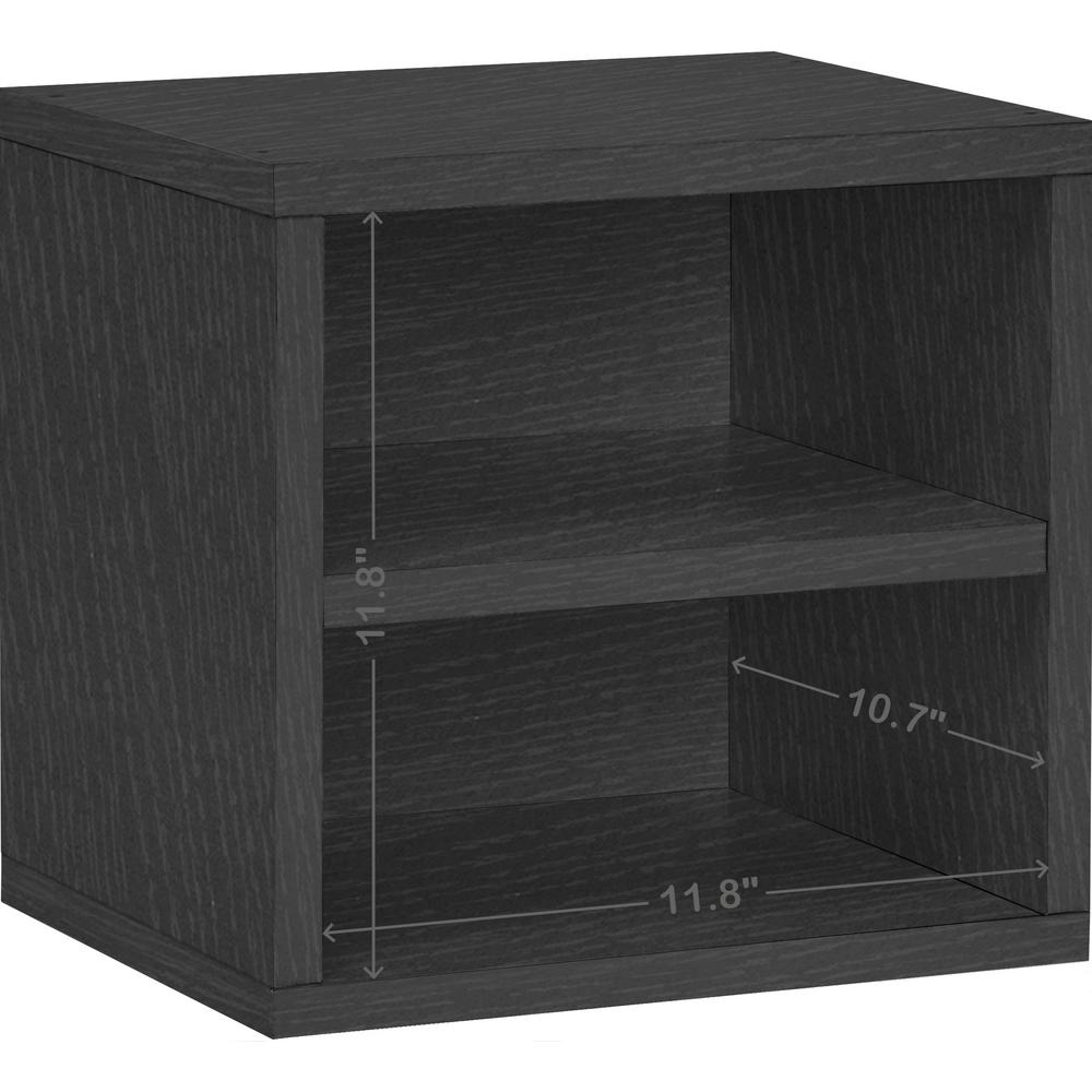 Way Basics 13 In H X 13 In W X 11 In D Black Recycled Materials 1 Cube Storage Organizer C Scube Bk The Home Depot