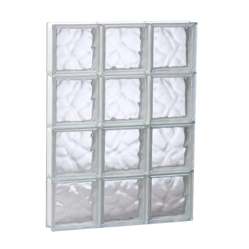 Clearly Secure 23.25 in. x 23.25 in. x 3.125 in. Frameless Wave Pattern ...