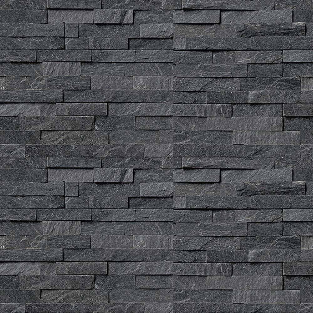 Prestige Stone Granite Coal Canyon 6 X 24 In Natural Stacked Stone Veneer Panel Siding Exterior Interior Wall Tile 10 Boxes 64 17 Sq Ft Tscc F Pl The Home Depot