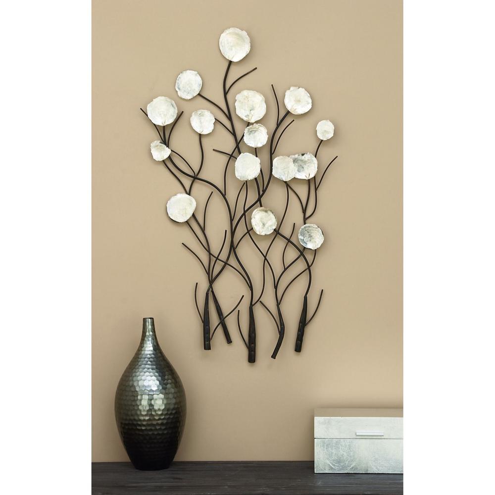 Decmode Uma Redgreenbrown Metal Erfly Decor At Hautelook Home Uma Metal Capiz Wall Decor At Hautelook Home Decorative Accessories