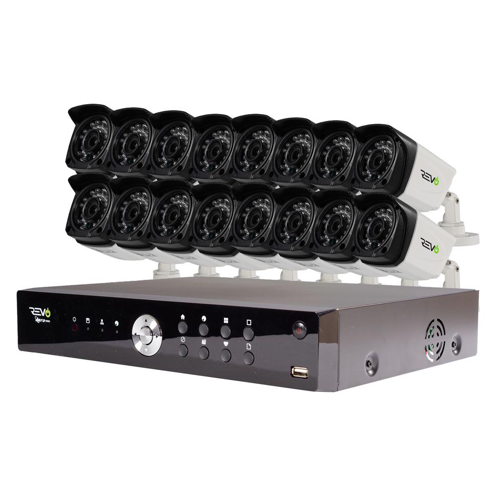 Revo Aero 16Channel HD 2TB Surveillance DVR with 16 1080p Indoor
