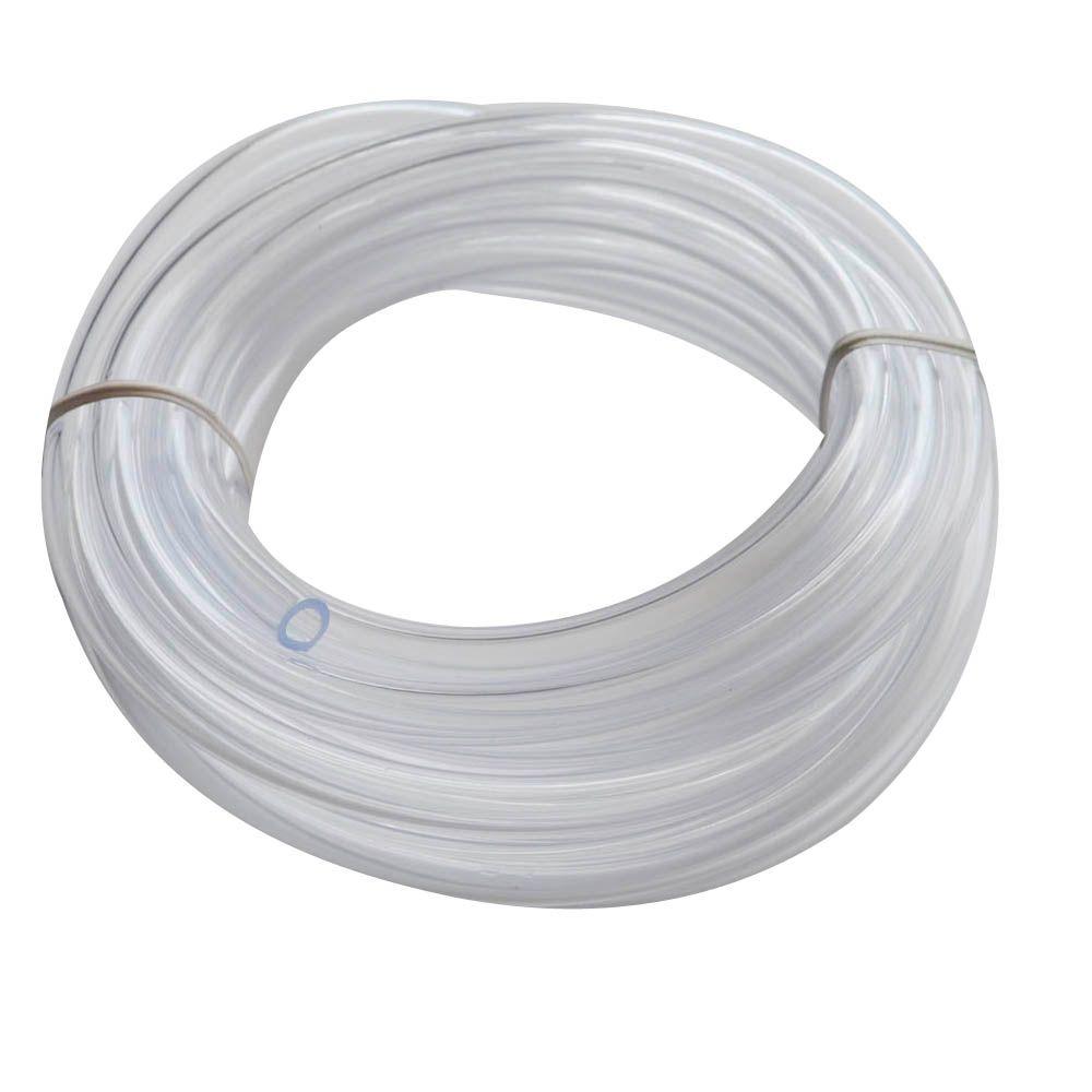 Everbilt 1/4 in. O.D. x 1/6 in. I.D. x 10 ft. PVC Clear Vinyl Tube Clear Plastic Tubing Home Depot