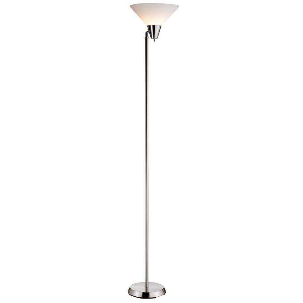 Floor Lamps The Home Depot Swivel 71 5 In Satin Nickel Floor Lamp