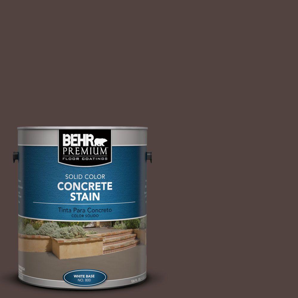 BEHR Premium 1 gal. PFC25 Dark Walnut Solid Color Concrete Stain