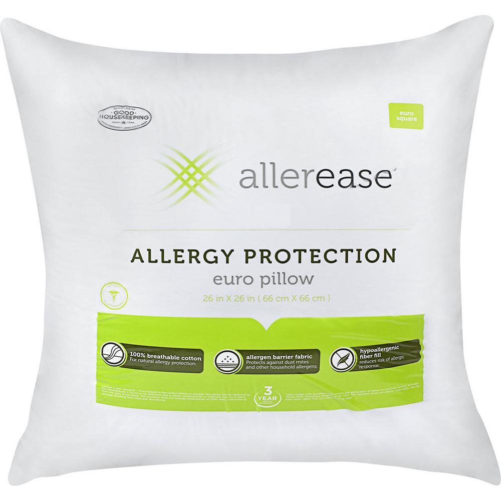 AllerEase Cotton Allergy Protection Hypoallergenic Euro Pillow (Pack of