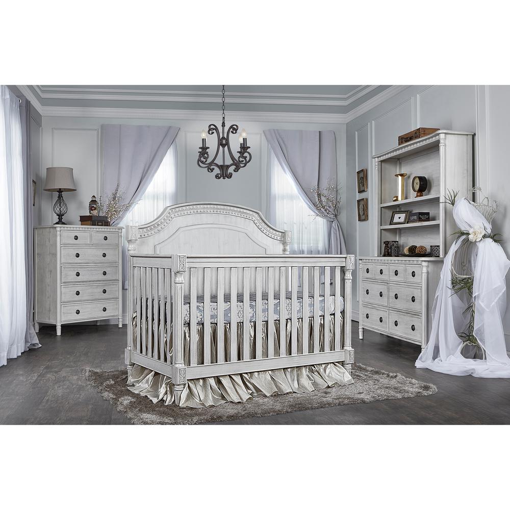 Evolur Julienne Antique Grey Mist 5 In 1 Convertible Crib 8837 Am