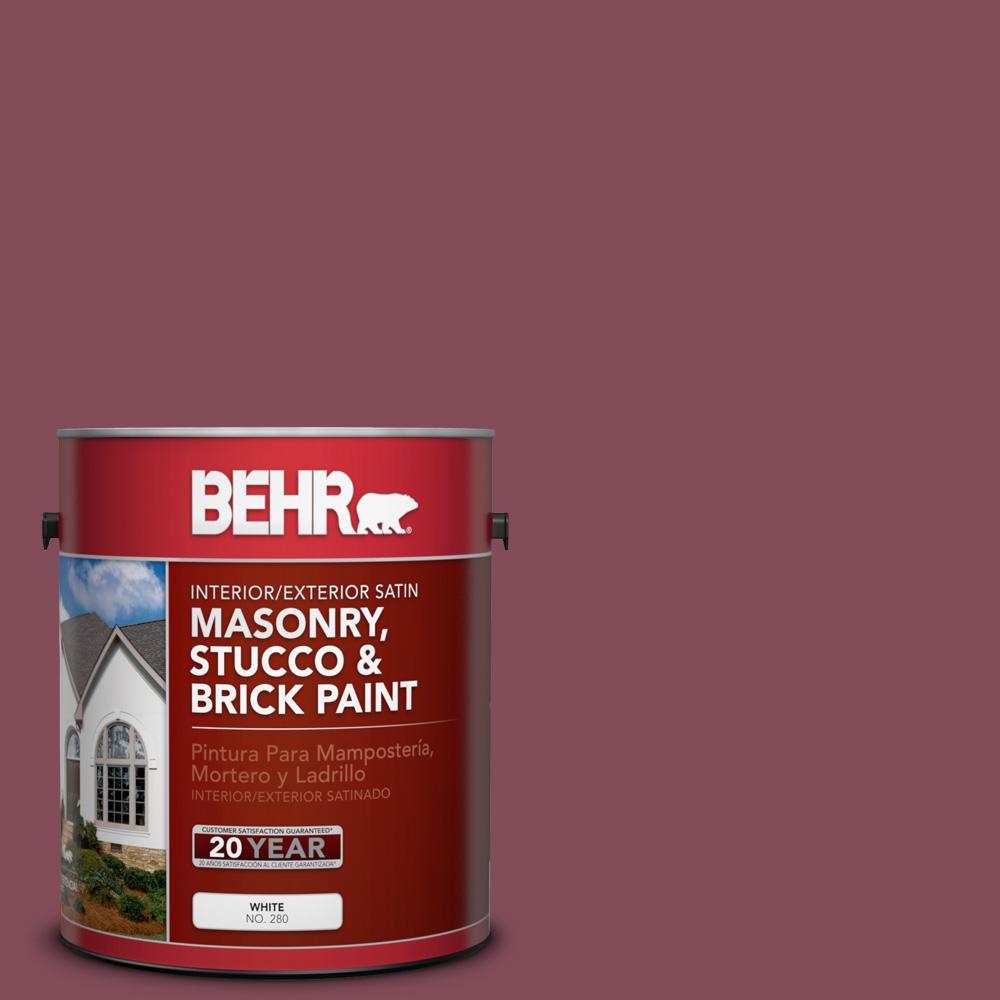 Behr 1 Gal Ppu1 15 So Merlot Satin Interior Exterior Masonry Ppu1 15 So Merlot Satin Interior Exterior Masonry
