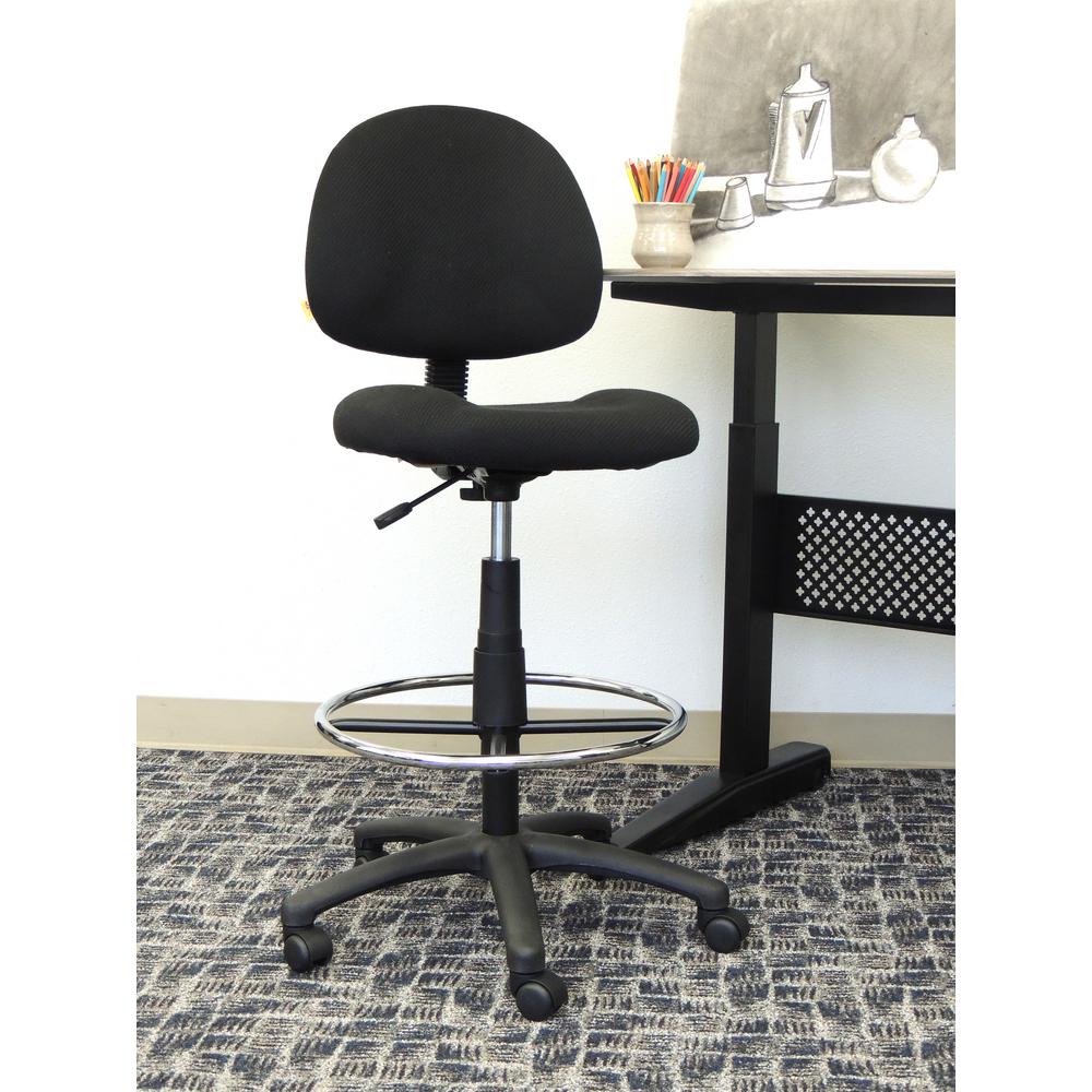 Black Armless Drafting Stool