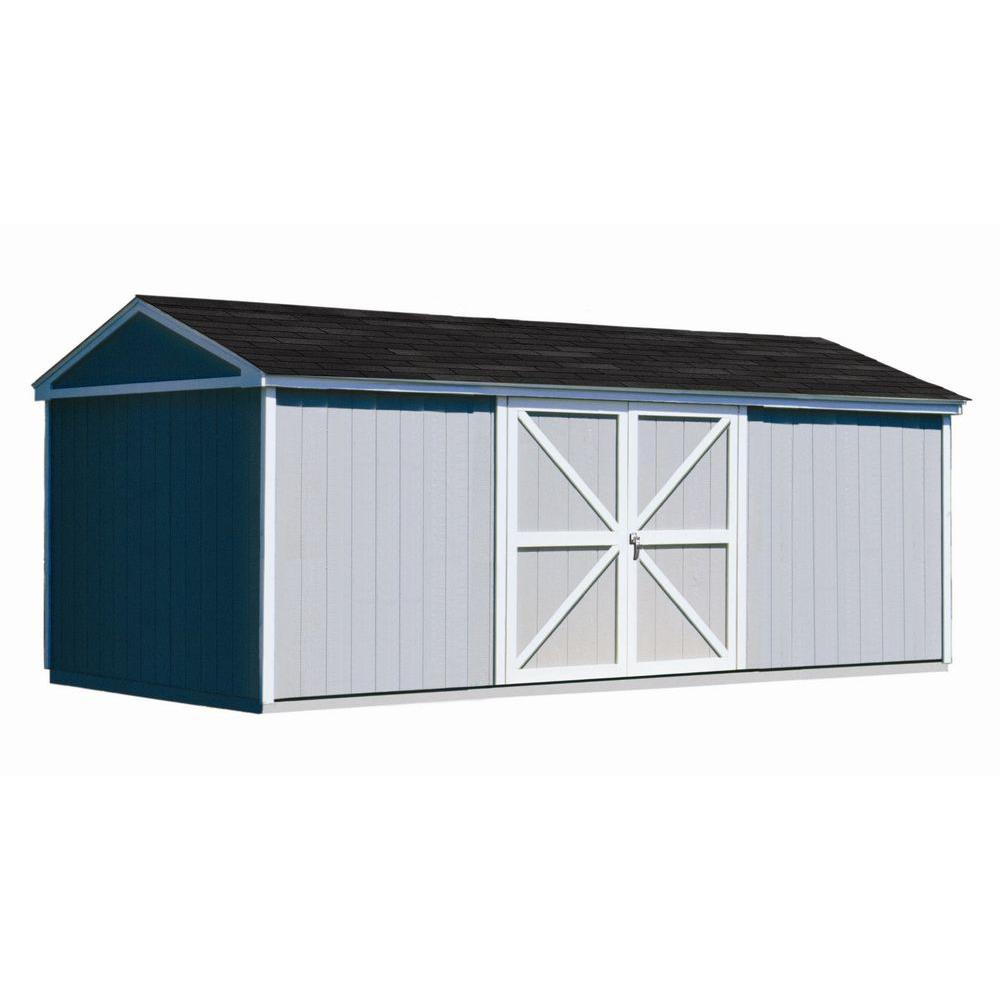 Handy Home Products Somerset 10 ft. x 18 ft. Wood Storage ...