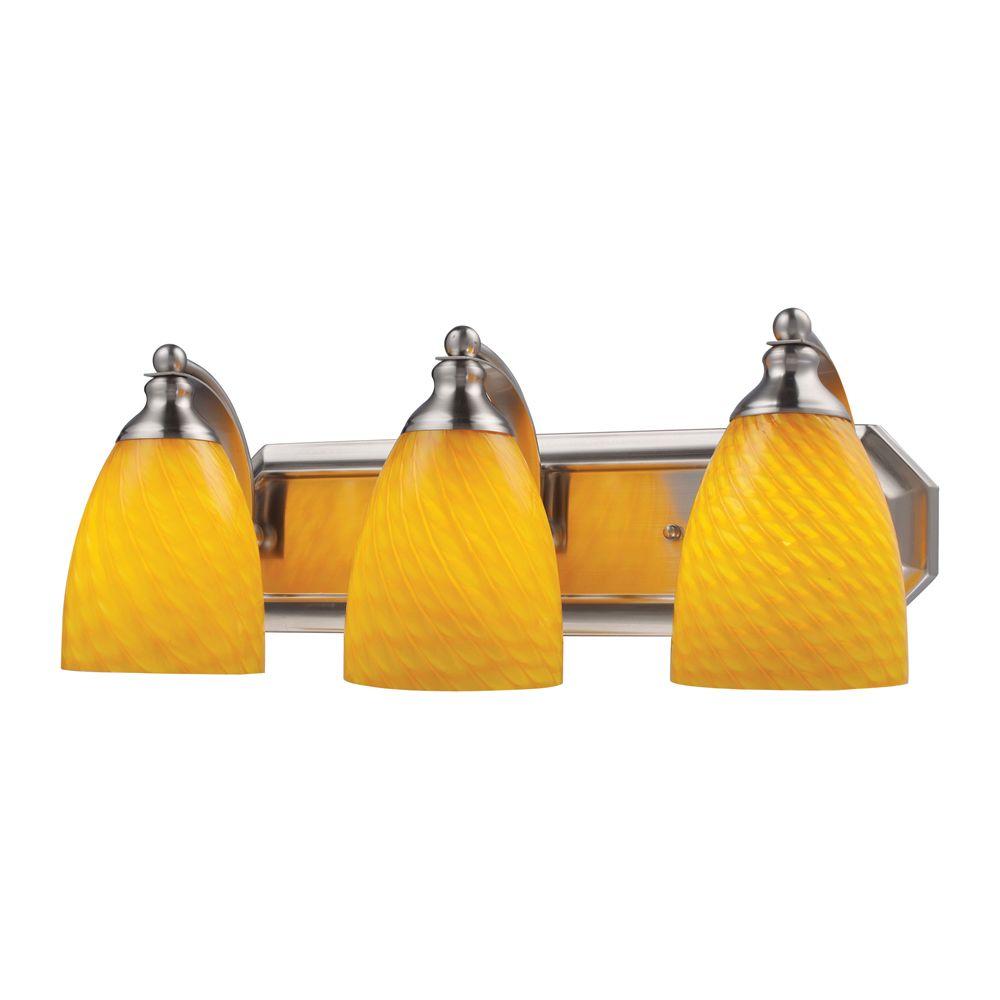 Titan Lighting 2Light Satin Nickel Wall Mount Vanity LightTN5653