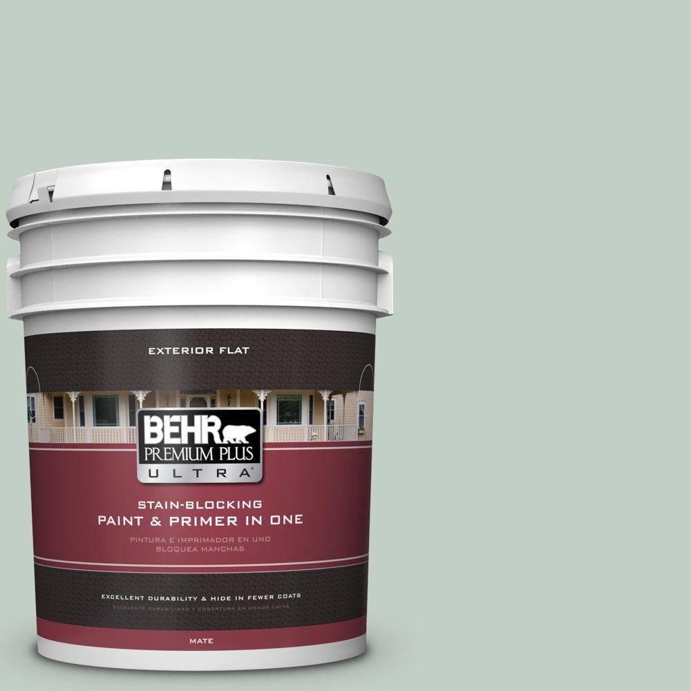 BEHR Premium Plus Ultra 5gal. PPU1113 Frosted Jade Flat Exterior